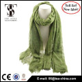 New arrive design green color soft feel magic scarf with flora flocking for women                        
                                                Quality Choice